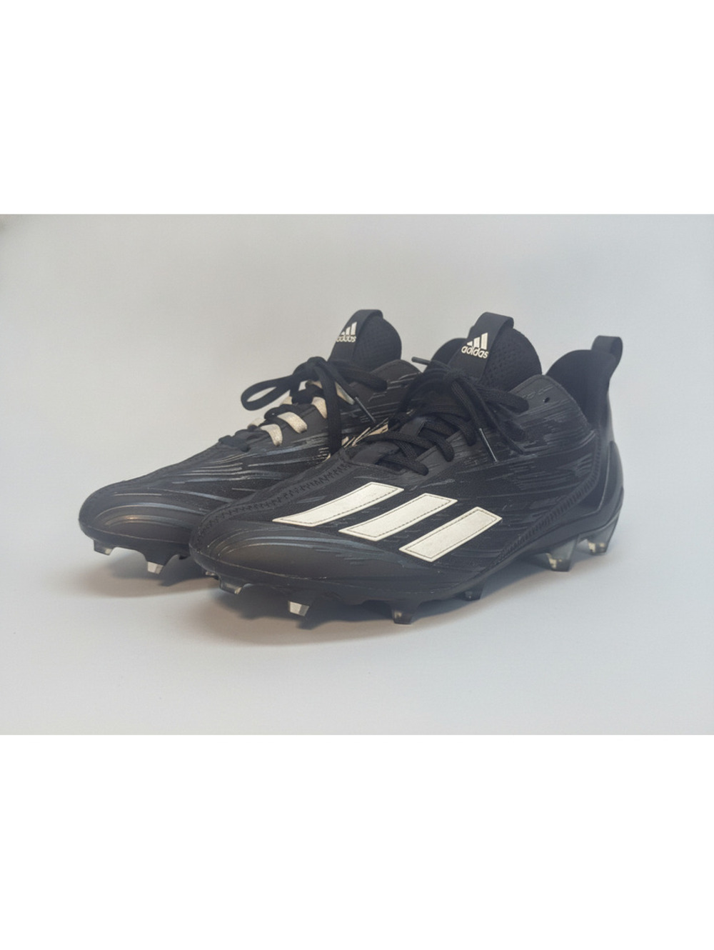 Adizero Football Cleats Black White Size 12.5